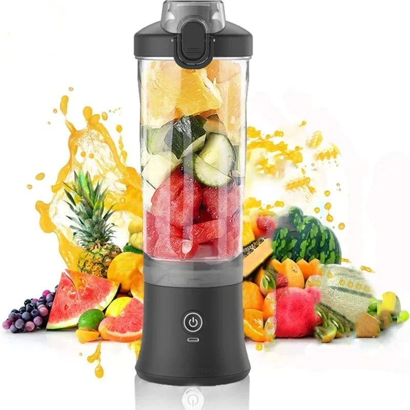 Portable 600ML Electric Blender USB Rechargeable Smoothie & Fruit Juicer Mixer 4000mAh