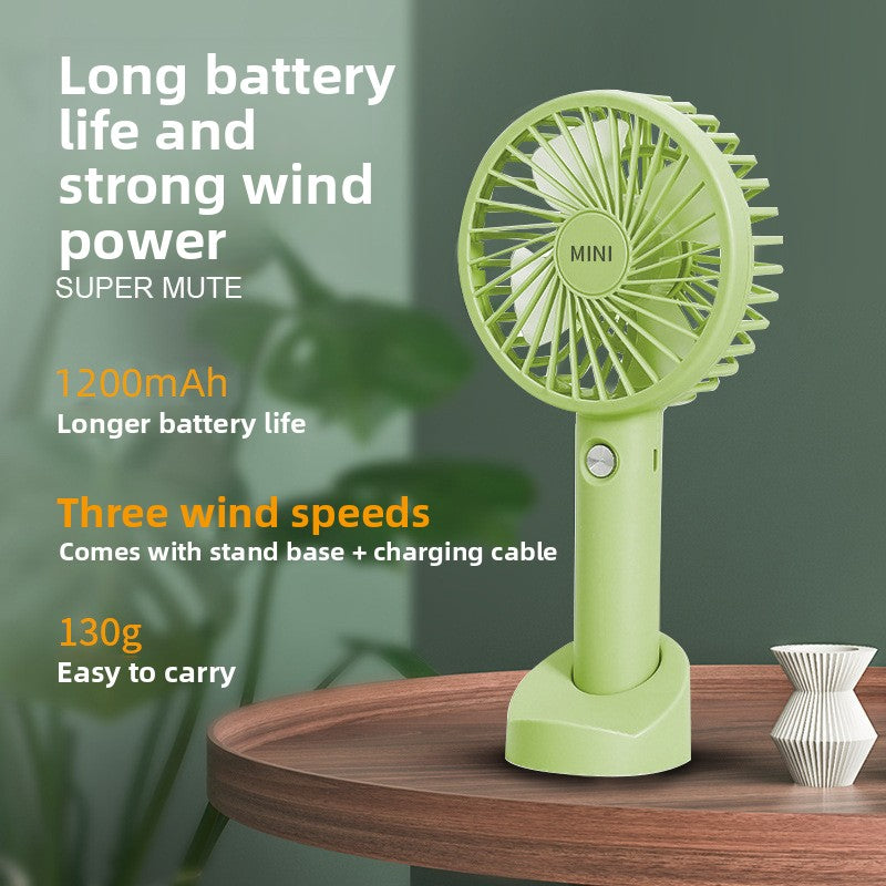 Mini USB Rechargeable Handheld Fan with Phone Holder