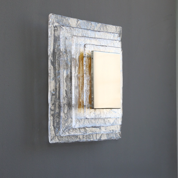 Water corrugated glass wall lamp