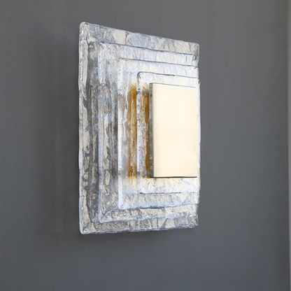 Water corrugated glass wall lamp