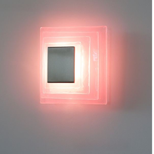 Water corrugated glass wall lamp