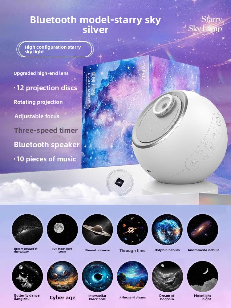 Star Projector Lamp with Bluetooth and Rotation