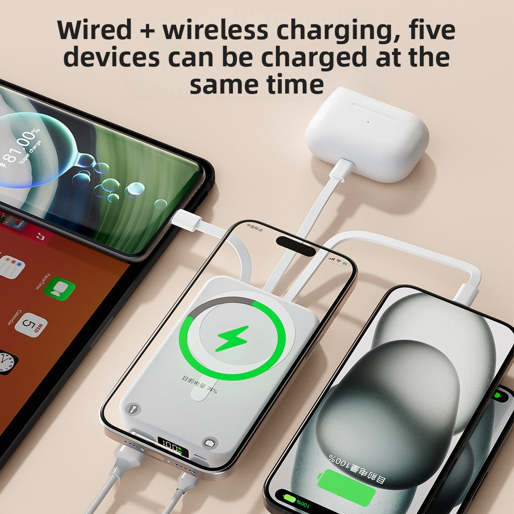 Mobile power magnetic wireless charging