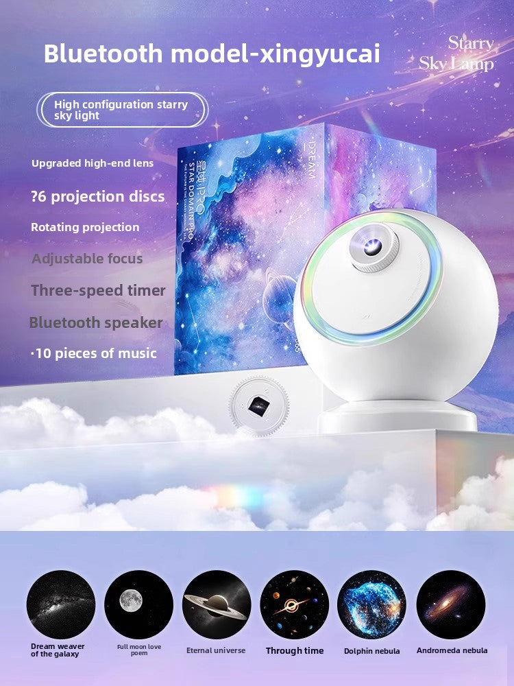 Star Projector Lamp with Bluetooth and Rotation