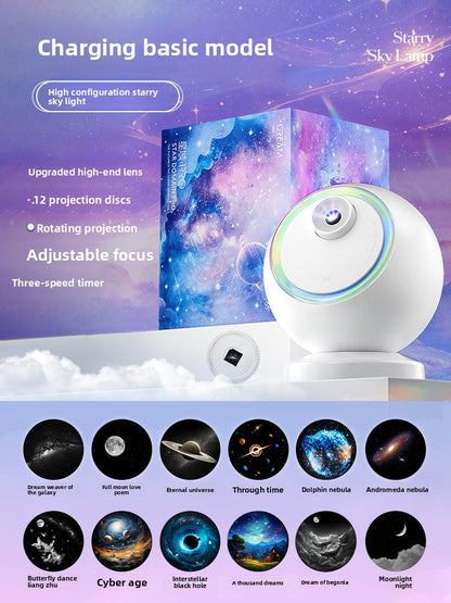 Star Projector Lamp with Bluetooth and Rotation