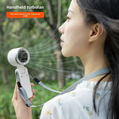Portable USB Neck Fan with Digital Display