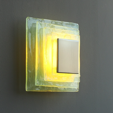 Water corrugated glass wall lamp