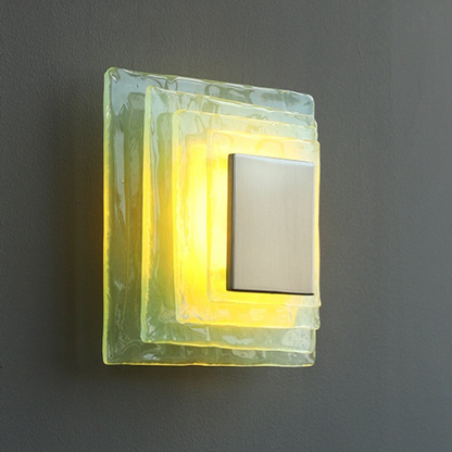 Water corrugated glass wall lamp