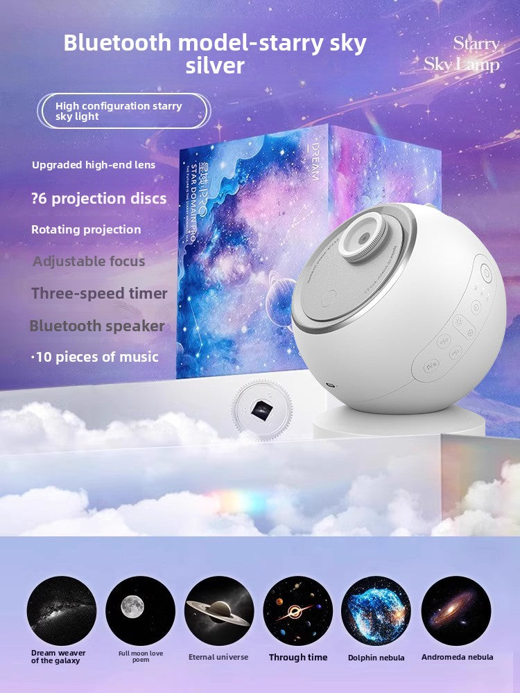 Star Projector Lamp with Bluetooth and Rotation