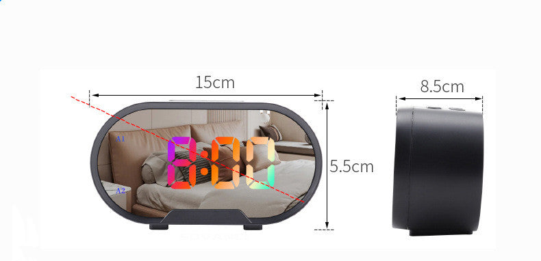 Cross-border New Arrival Large Screen Colorful Digital Display Clock Multi-functional Desktop Smart Alarm Clock
