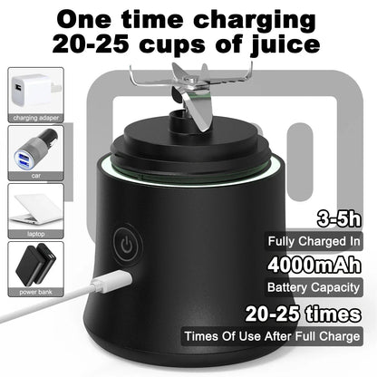 Portable 600ML Electric Blender USB Rechargeable Smoothie & Fruit Juicer Mixer 4000mAh