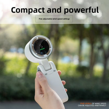 Portable USB Neck Fan with Digital Display